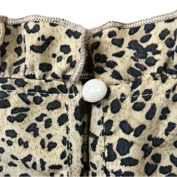 Andthewhy Long Sleeve Leopard Print Ruffle Tiered Loose Fit Top Size 1X - Picture 9 of 12